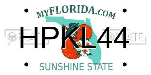 HPKL44 Florida License Plate