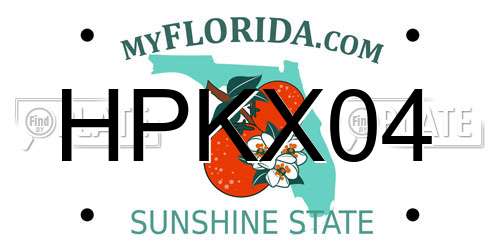 HPKX04 Florida License Plate