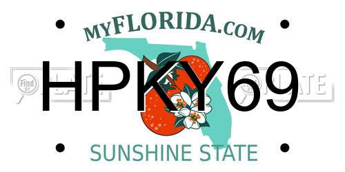 HPKY69 Florida License Plate