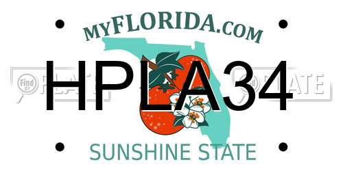 HPLA34 Florida License Plate