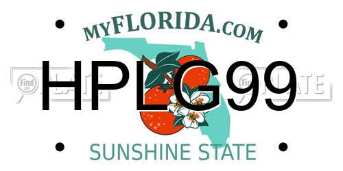 HPLG99 Florida License Plate