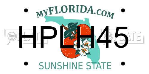 HPLH45 Florida License Plate