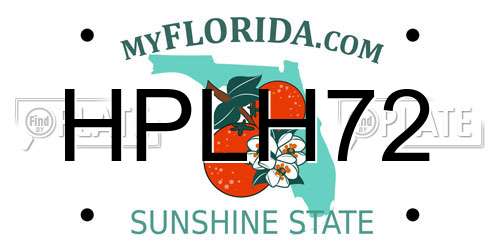 HPLH72 Florida License Plate