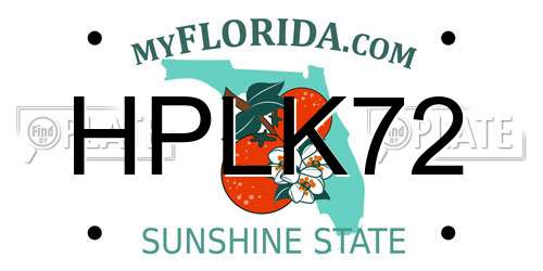 HPLK72 Florida License Plate