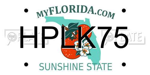 HPLK75 Florida License Plate