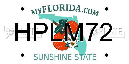 HPLM72 Florida License Plate