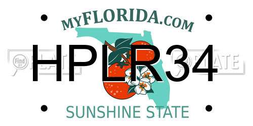 HPLR34 Florida License Plate