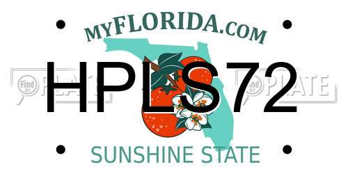 HPLS72 Florida License Plate
