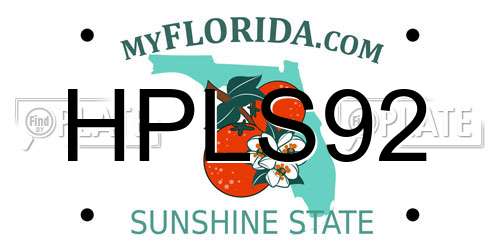 HPLS92 Florida License Plate