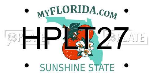 HPLT27 Florida License Plate