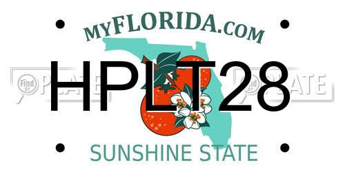 HPLT28 Florida License Plate