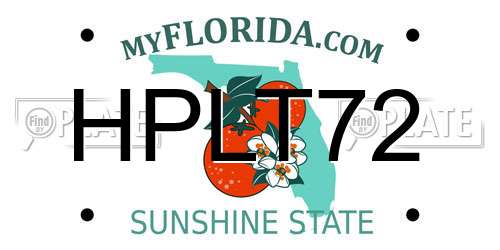 HPLT72 Florida License Plate