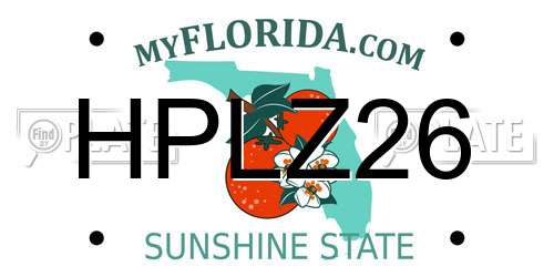HPLZ26 Florida License Plate