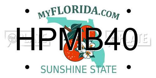 HPMB40 Florida License Plate