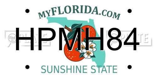 HPMH84 Florida License Plate