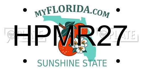 HPMR27 Florida License Plate