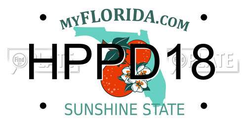 HPPD18 Florida License Plate