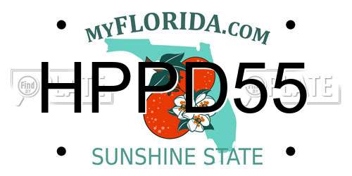 HPPD55 Florida License Plate