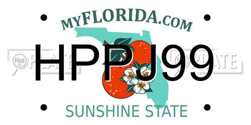 HPPJ99 Florida License Plate