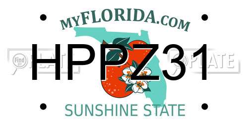 HPPZ31 Florida License Plate