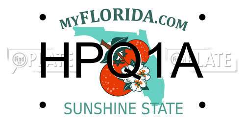 HPQ1A Florida License Plate
