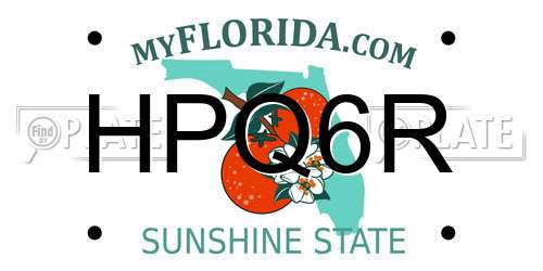 HPQ6R Florida License Plate