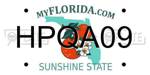 HPQA09 Florida License Plate