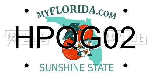 HPQG02 Florida License Plate