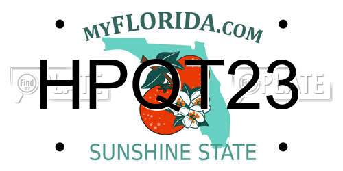 HPQT23 Florida License Plate