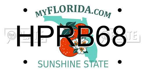 HPRB68 Florida License Plate