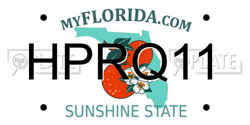HPRQ11 Florida License Plate