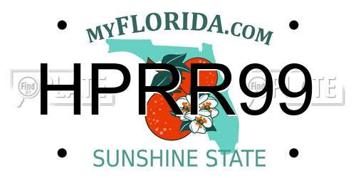 HPRR99 Florida License Plate