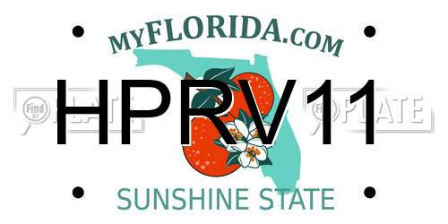 HPRV11 Florida License Plate