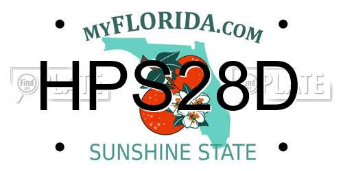 HPS28D Florida License Plate