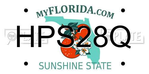 HPS28Q Florida License Plate