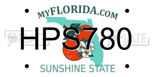 HPS780 Florida License Plate