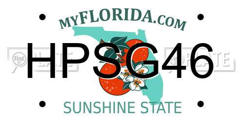 HPSG46 Florida License Plate
