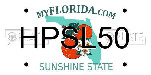 HPSL50 Florida License Plate