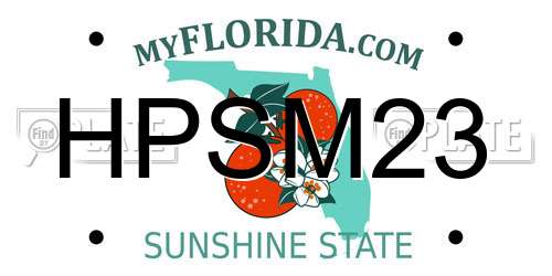 HPSM23 Florida License Plate