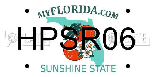 HPSR06 Florida License Plate