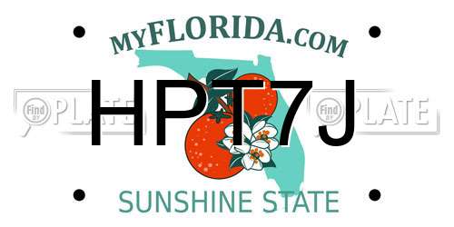 HPT7J Florida License Plate