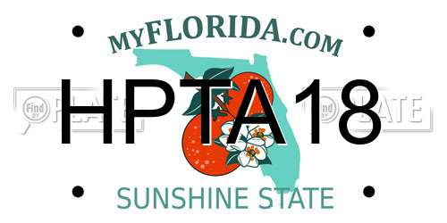 HPTA18 Florida License Plate