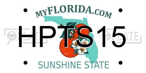 HPTS15 Florida License Plate
