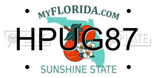 HPUG87 Florida License Plate