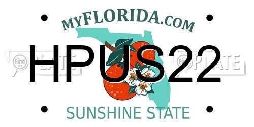 HPUS22 Florida License Plate