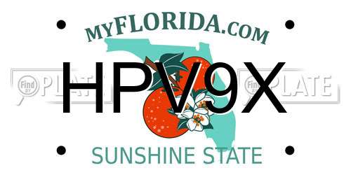 HPV9X Florida License Plate