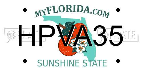 HPVA35 Florida License Plate