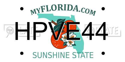 HPVE44 Florida License Plate