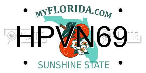 HPVN69 Florida License Plate