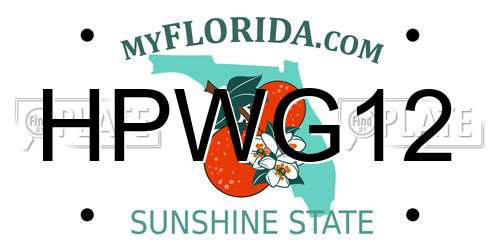 HPWG12 Florida License Plate